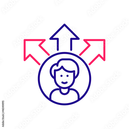 Flexibility vector 2 colour icon style illustration. EPS 10 file