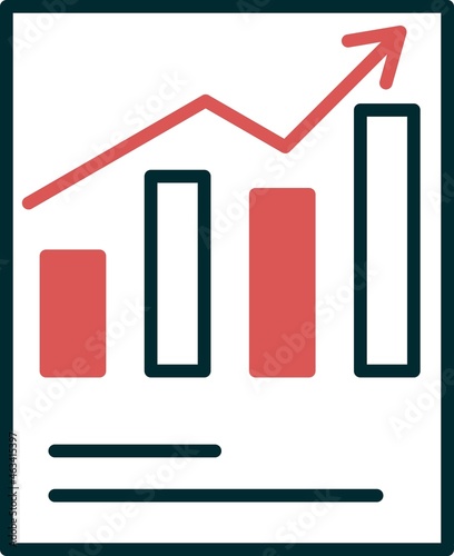 Sale report Filled Linear Vector Icon Design