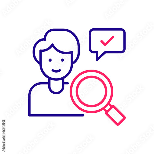 Applicant vector 2 colour icon style illustration. EPS 10 file