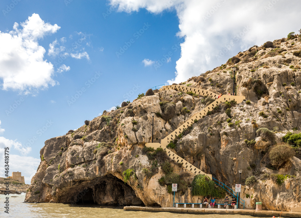 Naklejka premium Malta Landschaft Insel Himmel Architektur Reisen Meer 