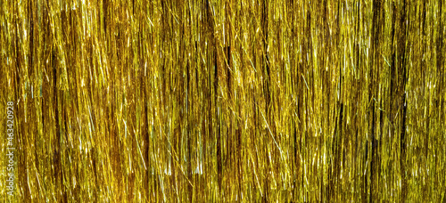 Foto Metallic gold foil tinsel fringe decoration curtain