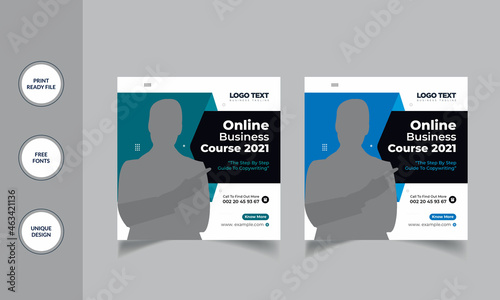 Online learning courses banner social media