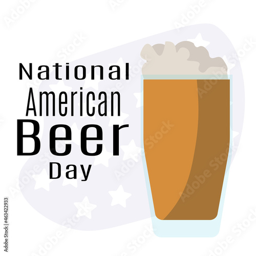 National American Beer Day, idea for banner, poster, flyer or postcard