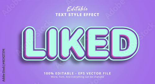 Liked text on light color text effect  editable text effect