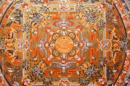 Faith, spirituality  and religion. Tibetan Thangka.
