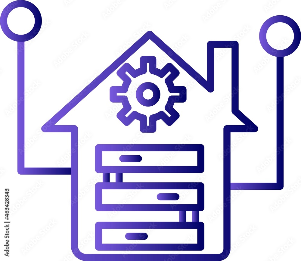 Data Warehouse Filled Linear Vector Icon Design Data Warehouse Filled Linear Vector Icon Design