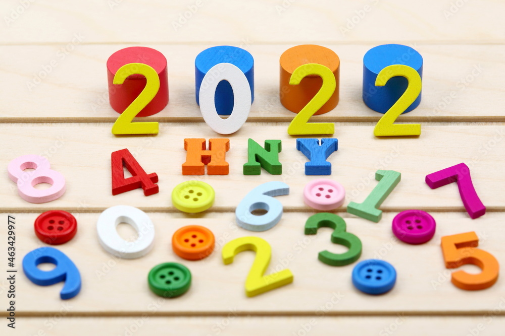 Fototapeta premium Felice anno nuovo 2022