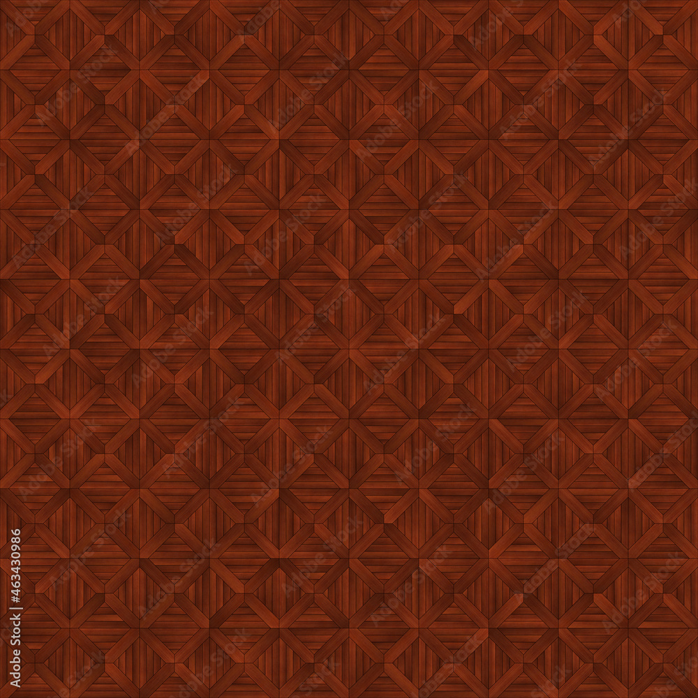 red baroque wood parquet diffuse Map texture. Seamless Texture.