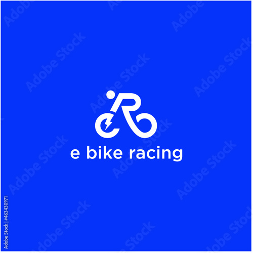 e bike racing logo, bicycle logo, sport logo