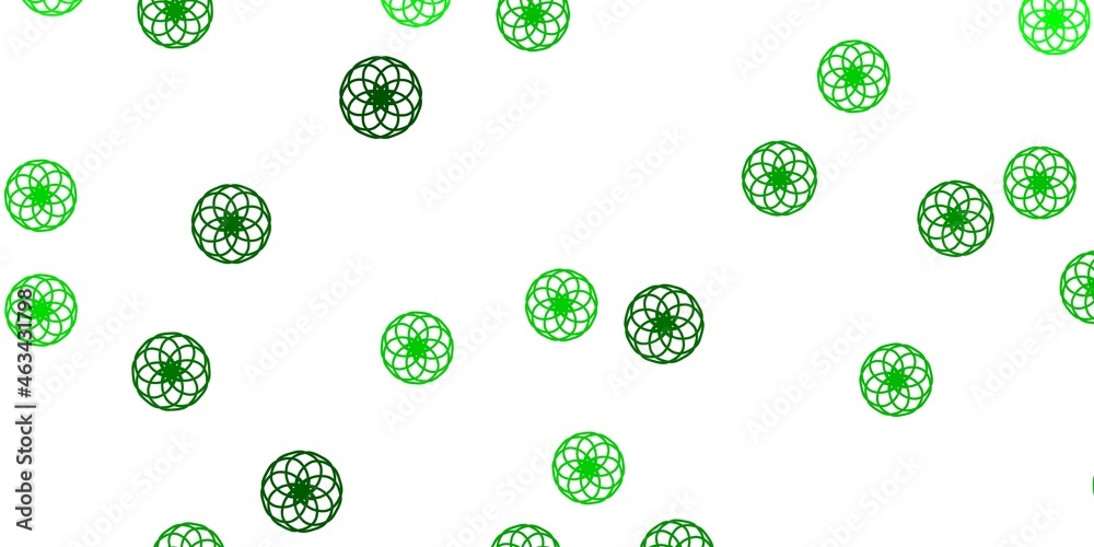 Light Green, Yellow vector pattern with spheres. Light Green, Yellow vector pattern with spheres.