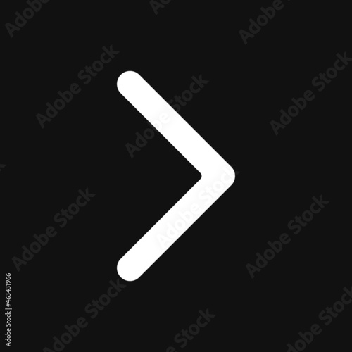 Right arrow Icon on grey background