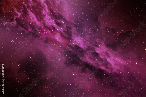 Deep space nebula with stars. Bright and vibrant Multicolor Starfield Infinite space outer space background with nebulas and stars. Star clusters, nebula outer space background. 