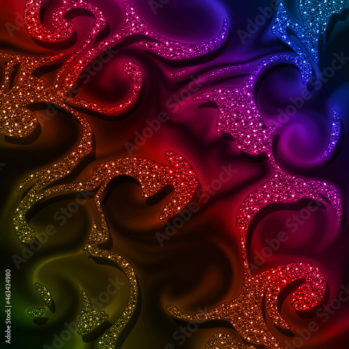 astratto design multicolor glitter