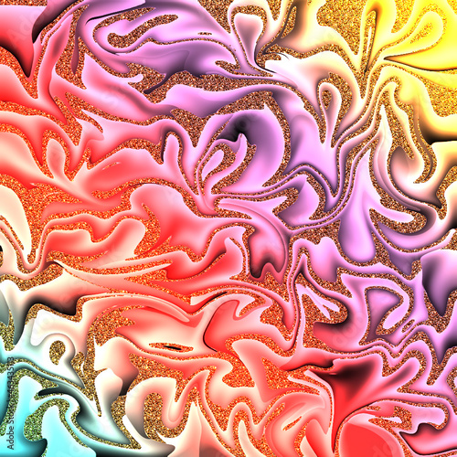 satin raso ricciolato sfumatura multicolor