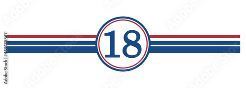 18th Birthday, number 18 classic style Aged To Perfection Birthday retro desgn