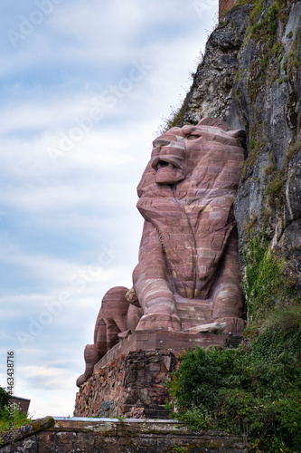 Statue of the lion of Belfort in France photo