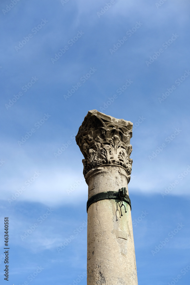 Split, Croatia Corinthian column in ancient Diocletian Palace