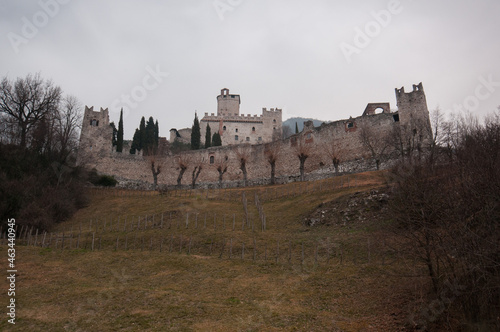 castelbarco periodo 11 secolo dopo ev,sabbionara trentino sullo sfondo il monte vignola catena del baldo. 
 photo