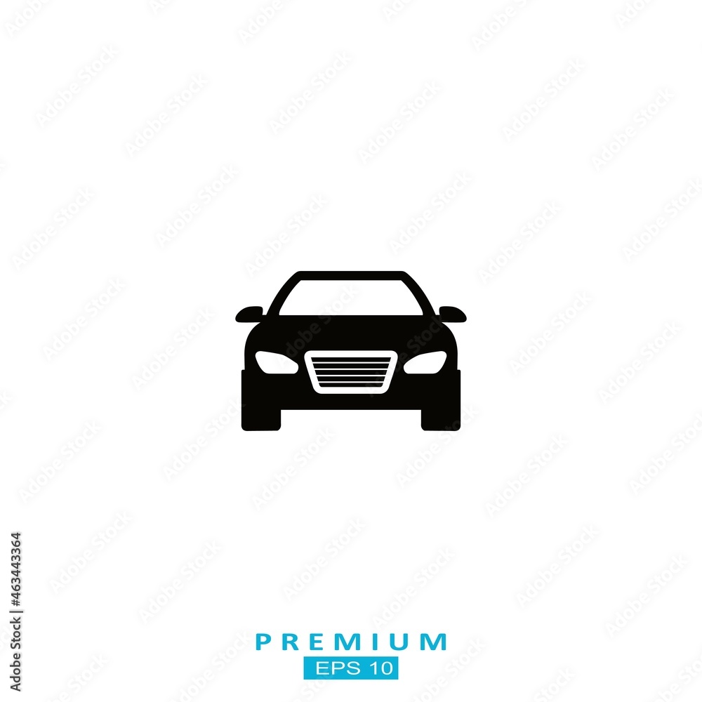 car icon - black color. vector illustration