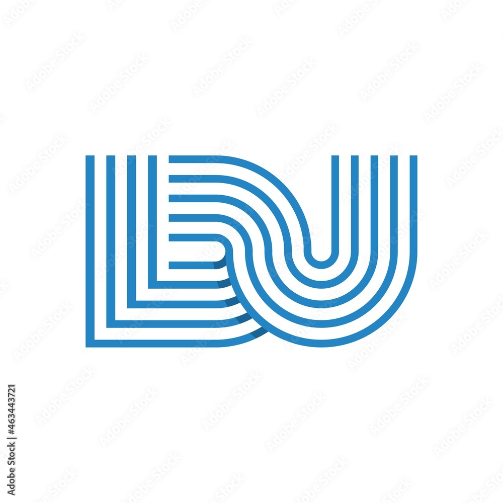 Initial letter DU logo. minimalist style with clean and outline Initial letter DU logo. minimalist style with clean and outline