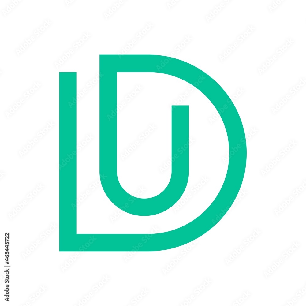 Initial letter DU logo. modern and clean style - obrazy, fototapety, plakaty 