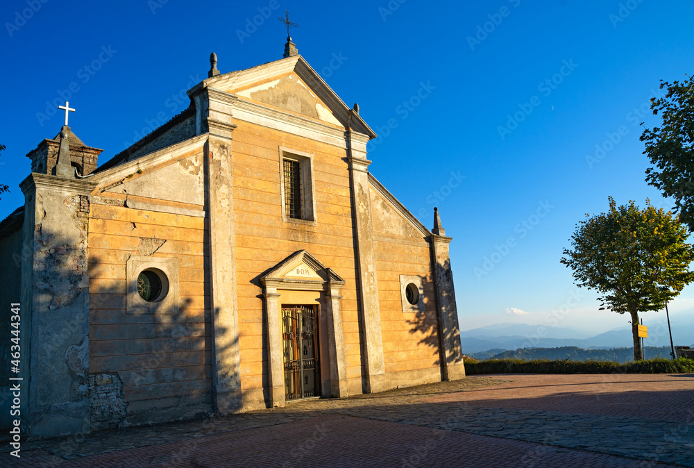 Catholic church of Mombarcaro in the province of Cuneo