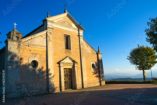 Catholic church of Mombarcaro in the province of Cuneo