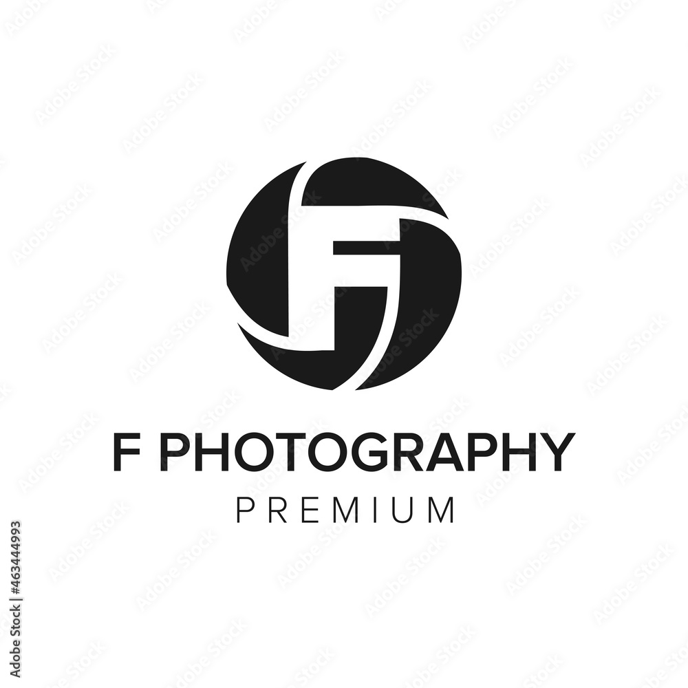 letter F Photography logo icon vector template