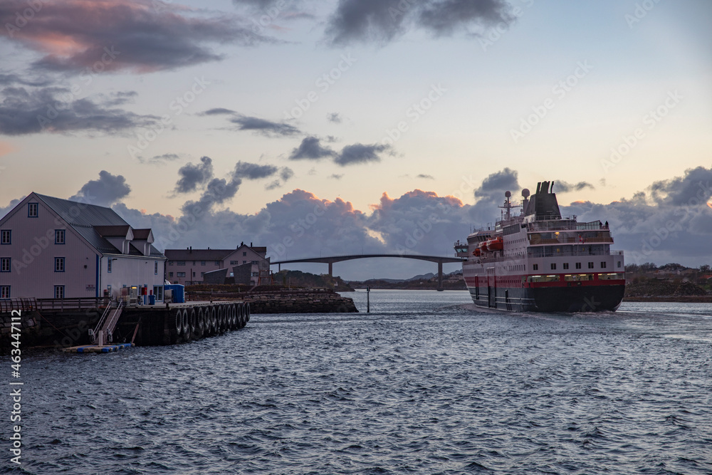  Southbound coastal route ship Ms Kong Harald,Helgeland,Northern Norway,scandinavia,Europe