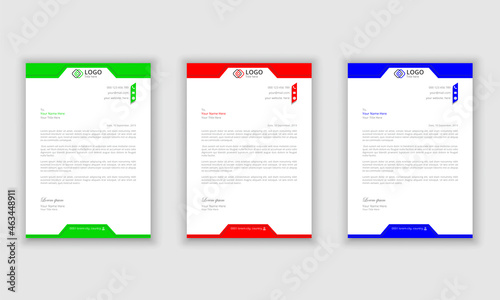 Abstract Letterhead Design Modern Business Letterhead Design. letterhead flyer business corporate official professional template. Modern Creative & Clean business style letterhead.