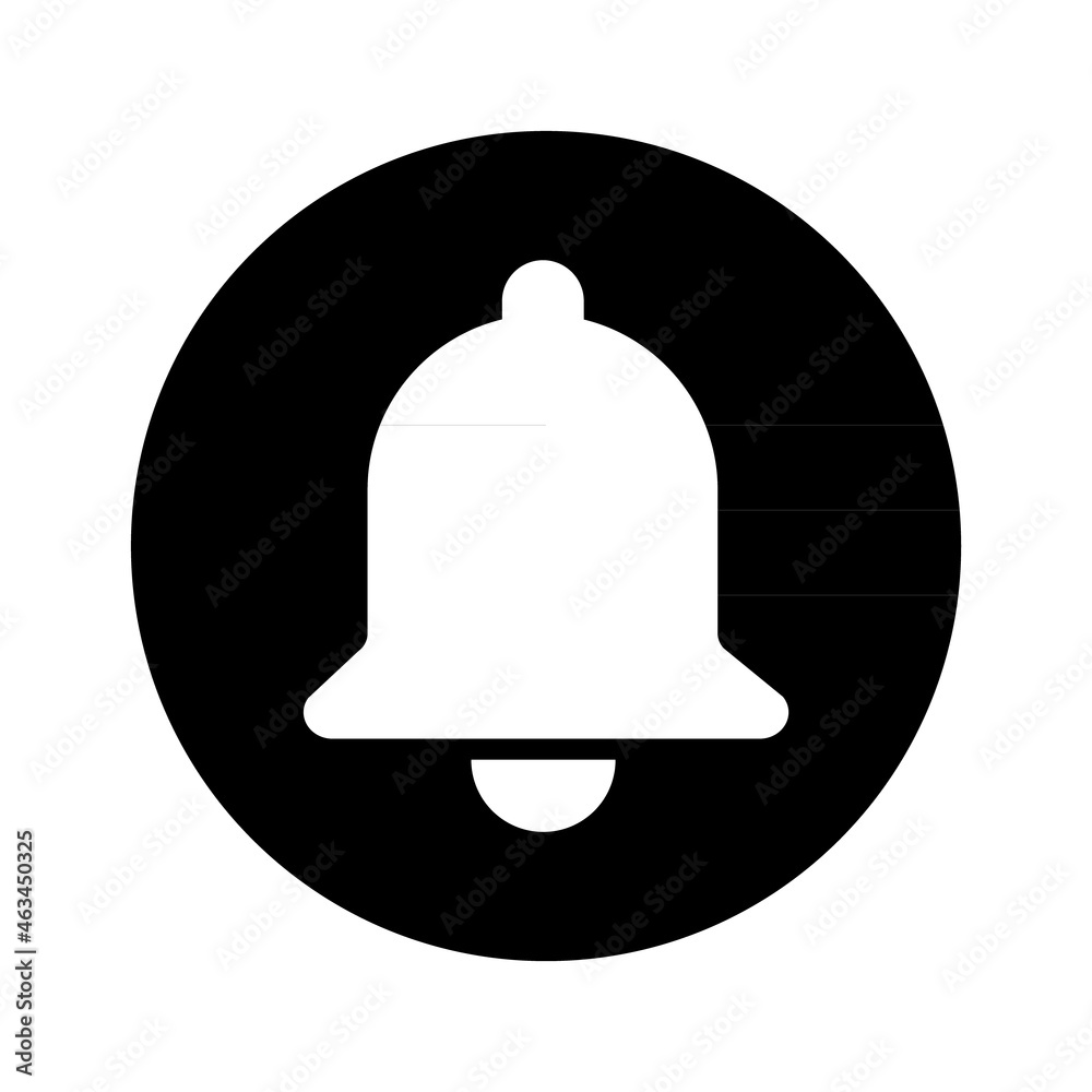 Bell alert icon isolated on white background, black alarm vector illustration symbol, ring web signal Bell alert icon isolated on white background, black alarm vector illustration symbol, ring web signal