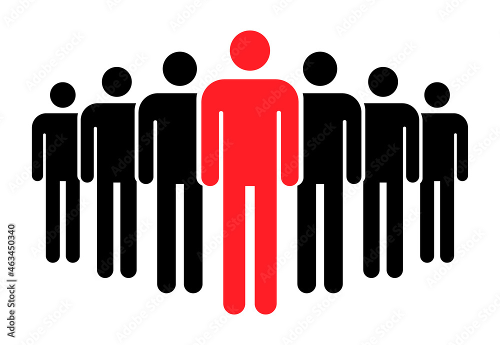 Grouping people flat icon isolated on white background. Teamwork symbol. Leadership vector illustration Grouping people flat icon isolated on white background. Teamwork symbol. Leadership vector illustration