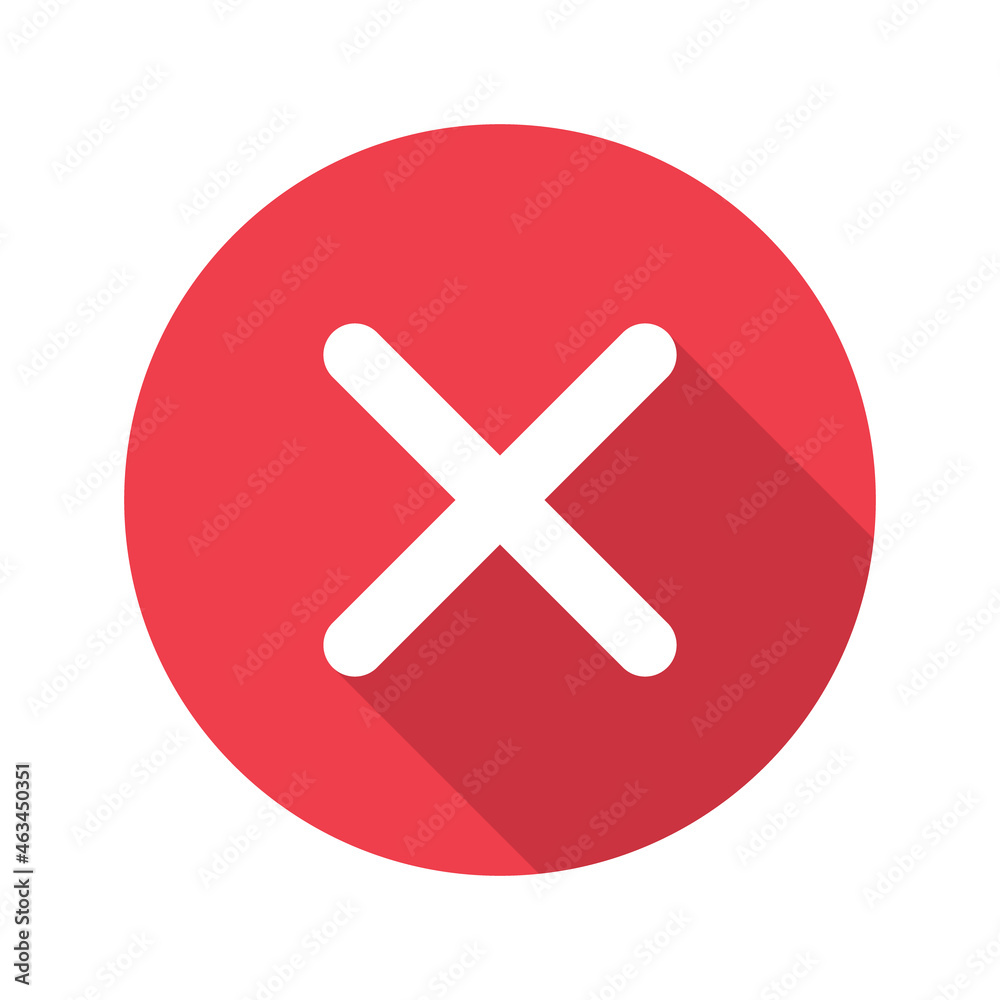 Cross mark icon, X sign, simple error design vector illustration, false choice symbol Cross mark icon, X sign, simple error design vector illustration, false choice symbol
