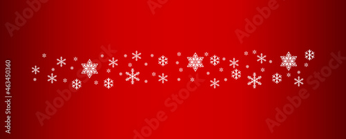 Snow flake decoration  christmas design celebration ornament  snowwall background  frost vector illustration