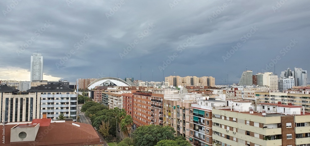 Naklejka premium Cloudy panorama
