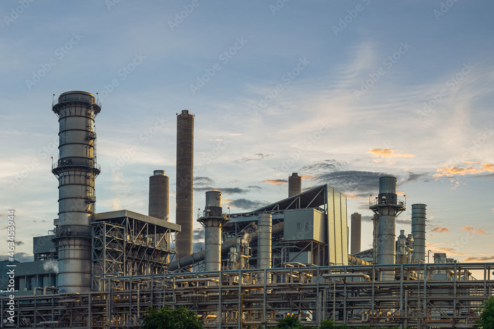 Power plant for Industrial at twilight Power plant for Industrial at twilight