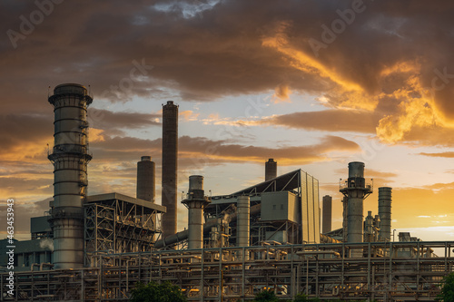 Power plant for Industrial at twilight
