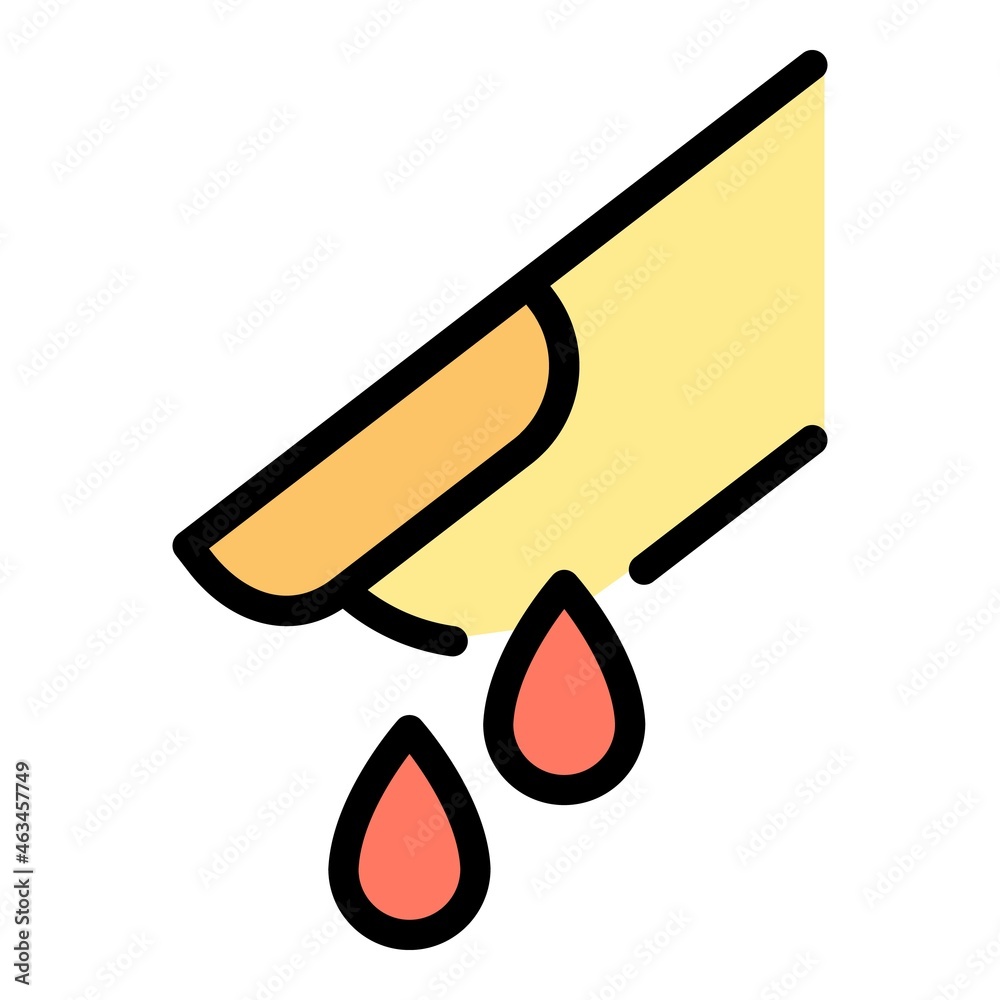 Finger blood icon. Outline finger blood vector icon color flat isolated Finger blood icon. Outline finger blood vector icon color flat isolated