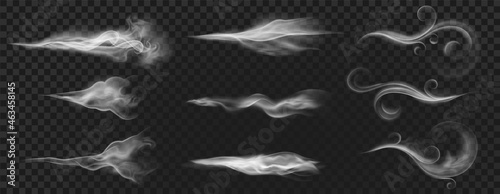 Canvas-taulu Realistic wind blow swirls, smoke air or hot steam