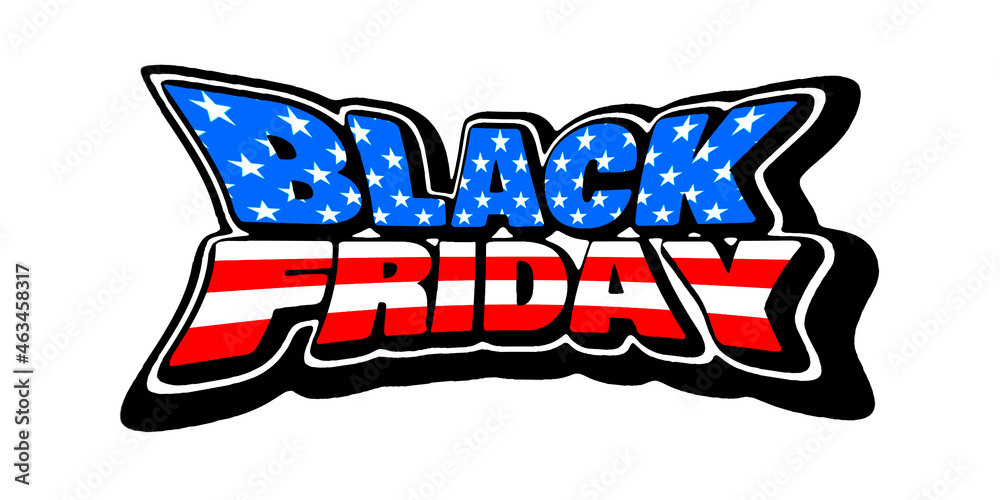 Naklejka premium Black Friday sale sign, tag or banner