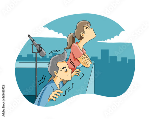 Fear of heights or acrophobia