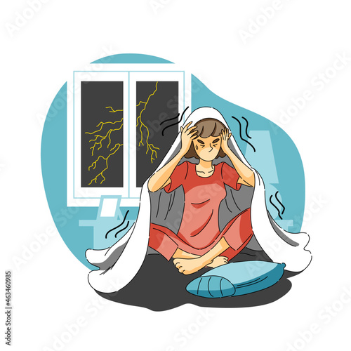 Fear of lightning or astraphobia