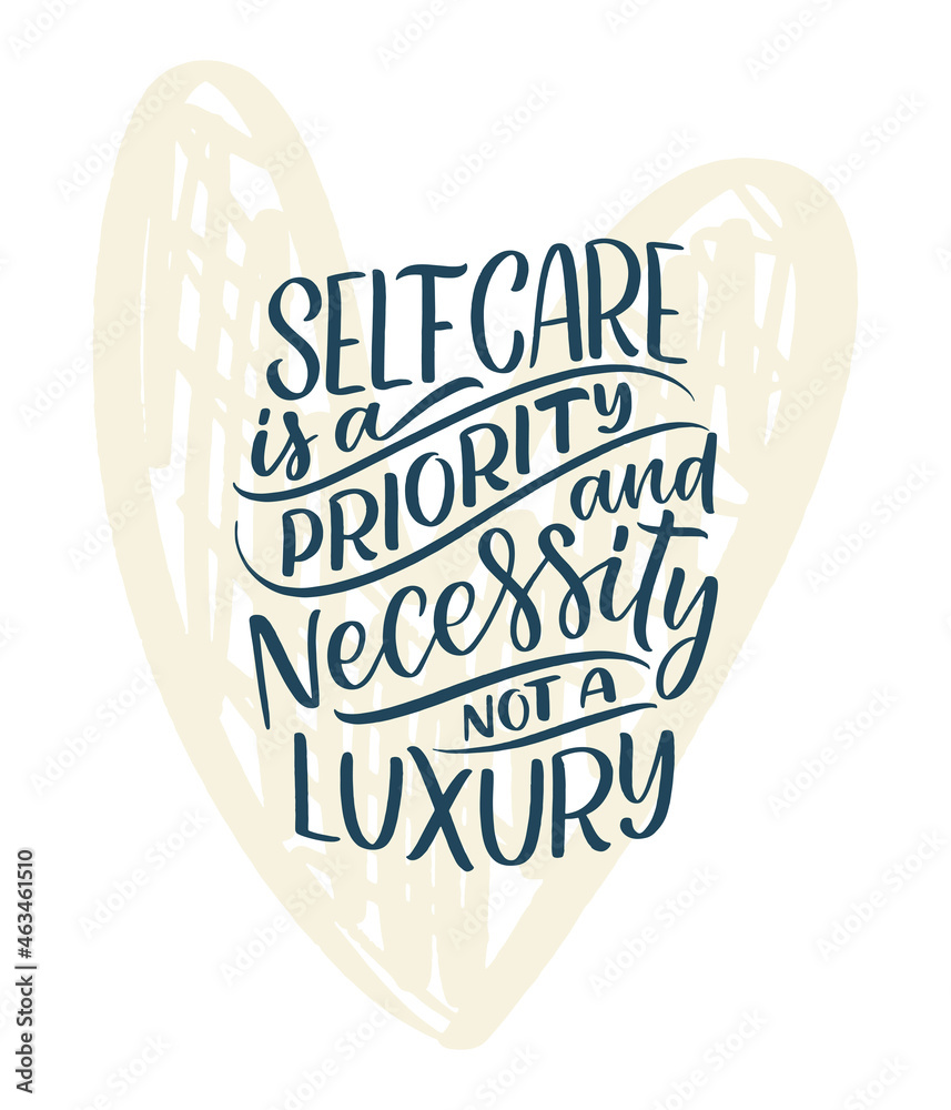 Love yourself lettering slogan. Funny quote for blog, poster and print