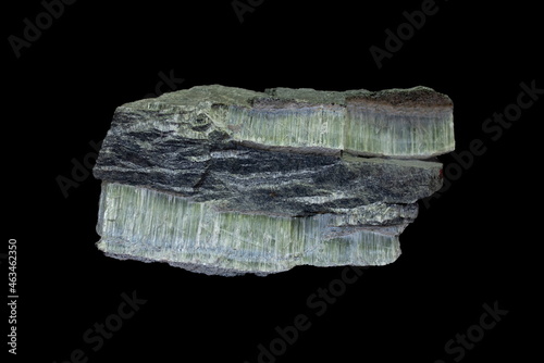 Chrysotile, Asbestos (isolated on black background)