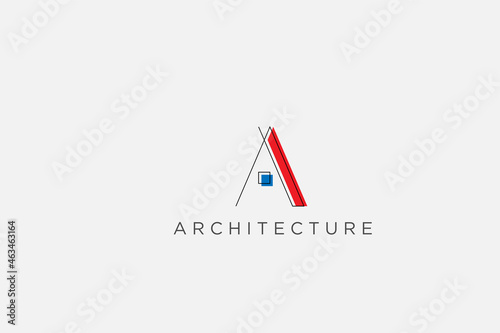 Logotype letter A a pictogram house in letter A logo design template, usable vector logo design for architecture logo,home, repair, craftsmanship, interior, industry, web icon template