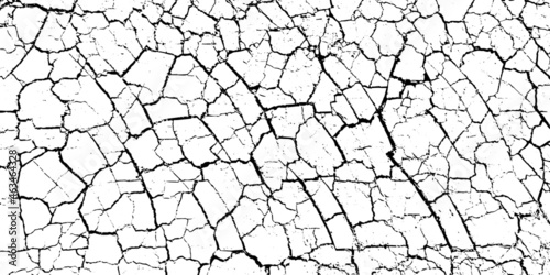  Background from cracks, scratches, chips.  Vector background. Grunge texture black and white. Abstract pattern.