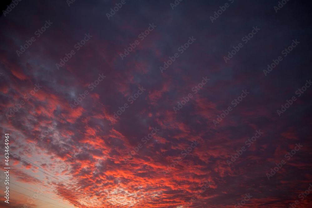 Fototapeta premium beautiful colorful pink, blue and orange sky at sunset