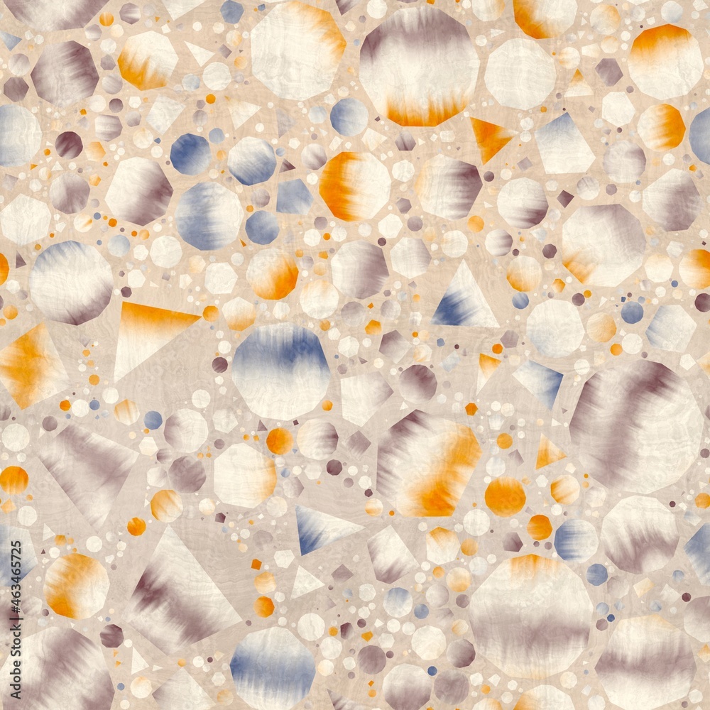 Fototapeta premium Seamless modern abstract terrazzo pattern swatch. High quality illustration. Random trendy confetti design for textile print or interior design or floor. Colorful micro speckle tile mosaic material.