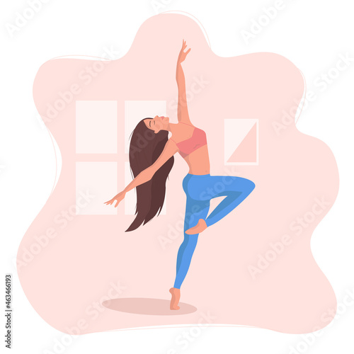 Dancing girl for dance studio or dance classes