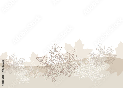 A soft brown leaves background with copyspace 